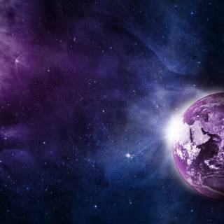 Galaxy Earth wallpaper