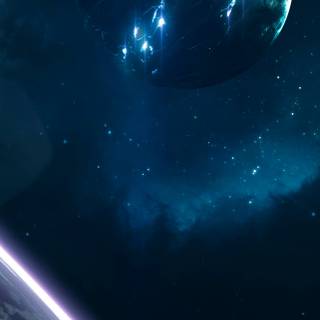 Galaxy Earth wallpaper