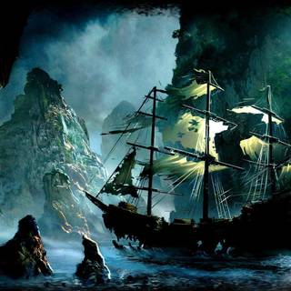 Pirates of the Caribbean sea wallpaper