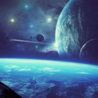 Galaxy Earth wallpaper