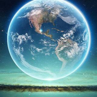 Galaxy Earth wallpaper