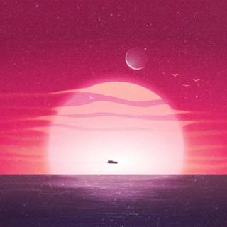 Pink lofi desktop wallpaper