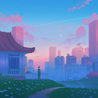 Pink lofi desktop wallpaper
