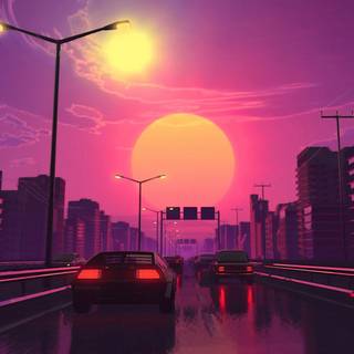 Pink lofi desktop wallpaper