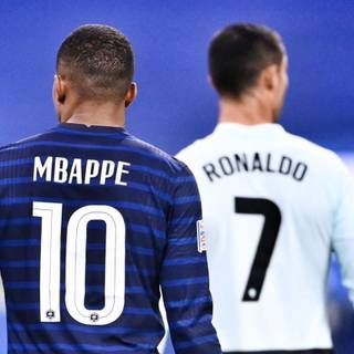 Mbappe and Ronaldo wallpaper