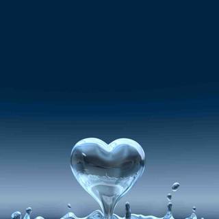 Water heart wallpaper