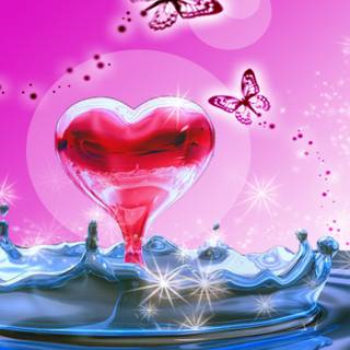Water heart wallpaper