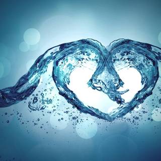 Water heart wallpaper