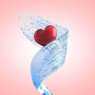Water heart wallpaper