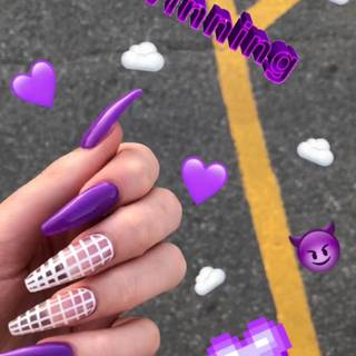 Purple nails wallpaper