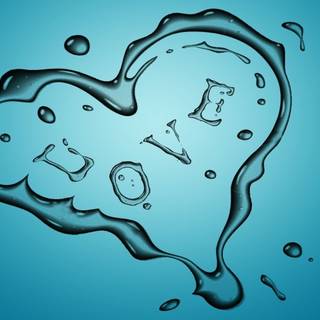 Water heart wallpaper