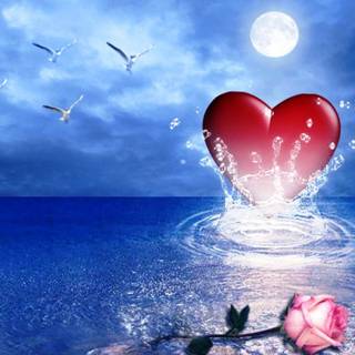 Water heart wallpaper