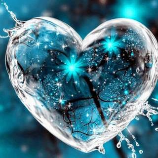 Water heart wallpaper