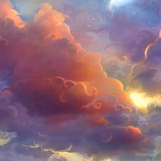 Cloud painting wallpaper