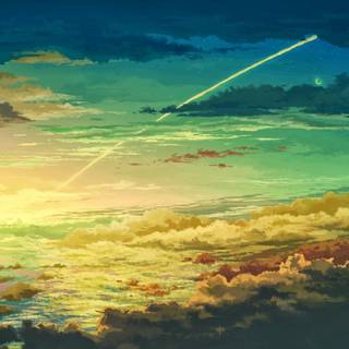 Cloud painting wallpaper