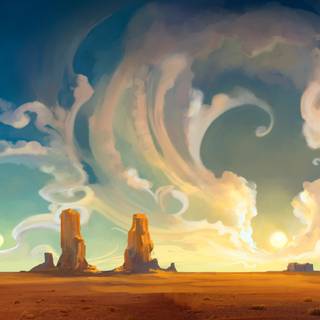 Cloud painting wallpaper