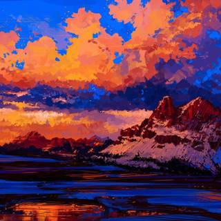 Cloud painting wallpaper