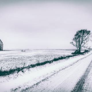 Rural winter wallpaper