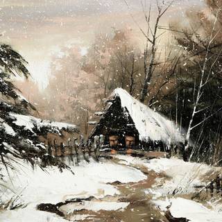 Rural winter wallpaper