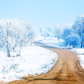 Rural winter wallpaper