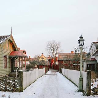 Rural winter wallpaper