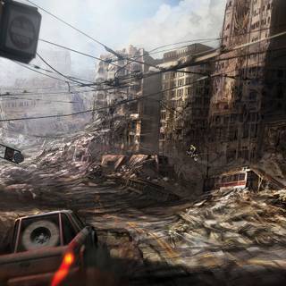 City ruins wallpaper