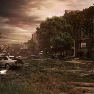 City ruins wallpaper