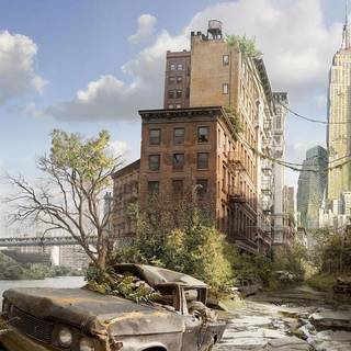 City ruins wallpaper