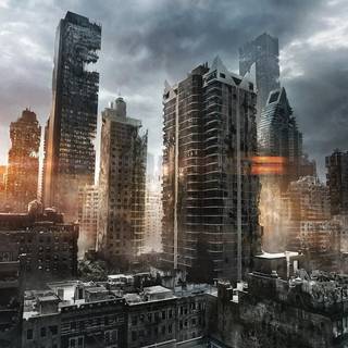 City ruins wallpaper