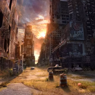 City ruins wallpaper