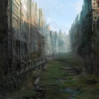 City ruins wallpaper