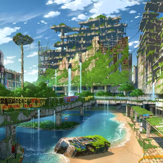 City ruins wallpaper