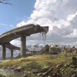 City ruins wallpaper