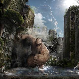 City ruins wallpaper