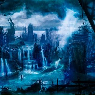 City ruins wallpaper