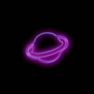 Neon planets wallpaper