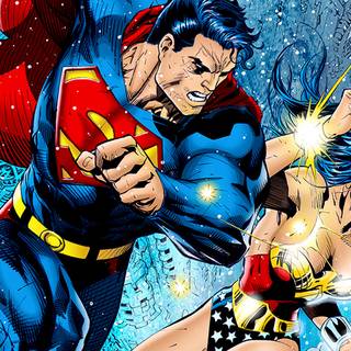 Wonder Woman and Superman wallpaper