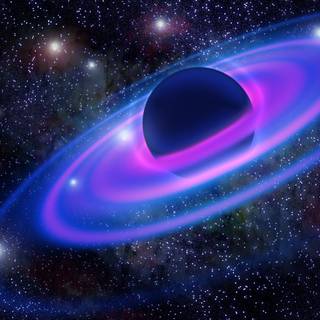 Neon planets wallpaper