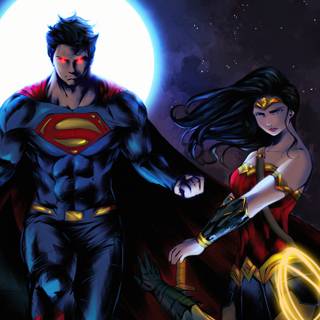 Wonder Woman and Superman wallpaper