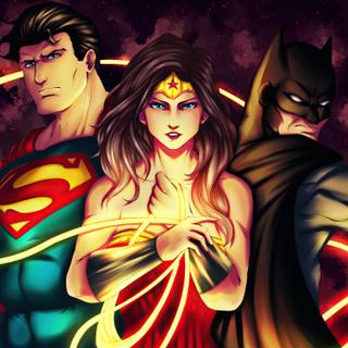 Wonder Woman and Superman wallpaper