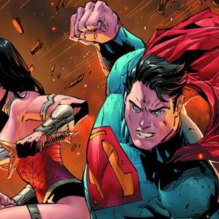 Wonder Woman and Superman wallpaper