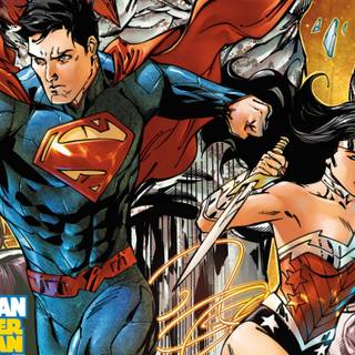 Wonder Woman and Superman wallpaper