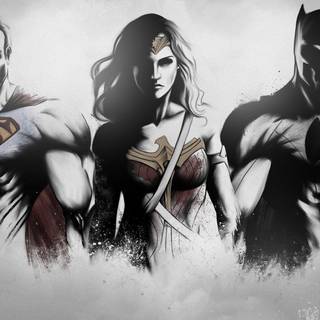Wonder Woman and Superman wallpaper