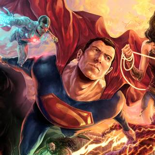 Wonder Woman and Superman wallpaper