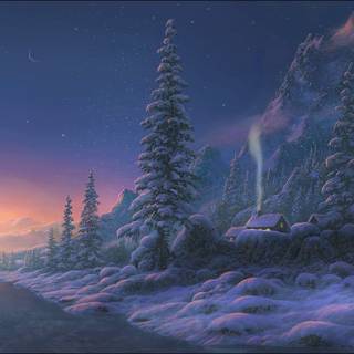 Winter tranquility wallpaper