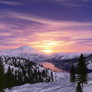 Winter tranquility wallpaper