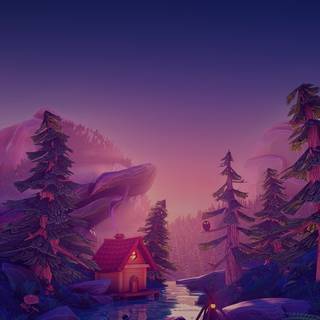 Winter tranquility wallpaper