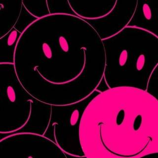 Pink smiley wallpaper