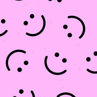 Pink smiley wallpaper
