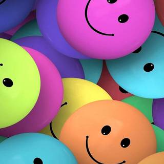 Pink smiley wallpaper